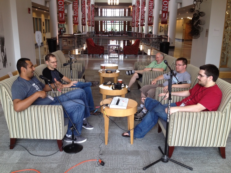 WPCandy recording a podcast at The Ohio Union